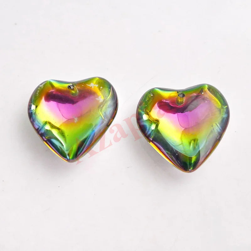 12pcs Wholesale AAA Top Quality 35mm Crystal Heart Love Pendant Mill Finish Light Azure Earrings Jewelry Necklace Free Shipping