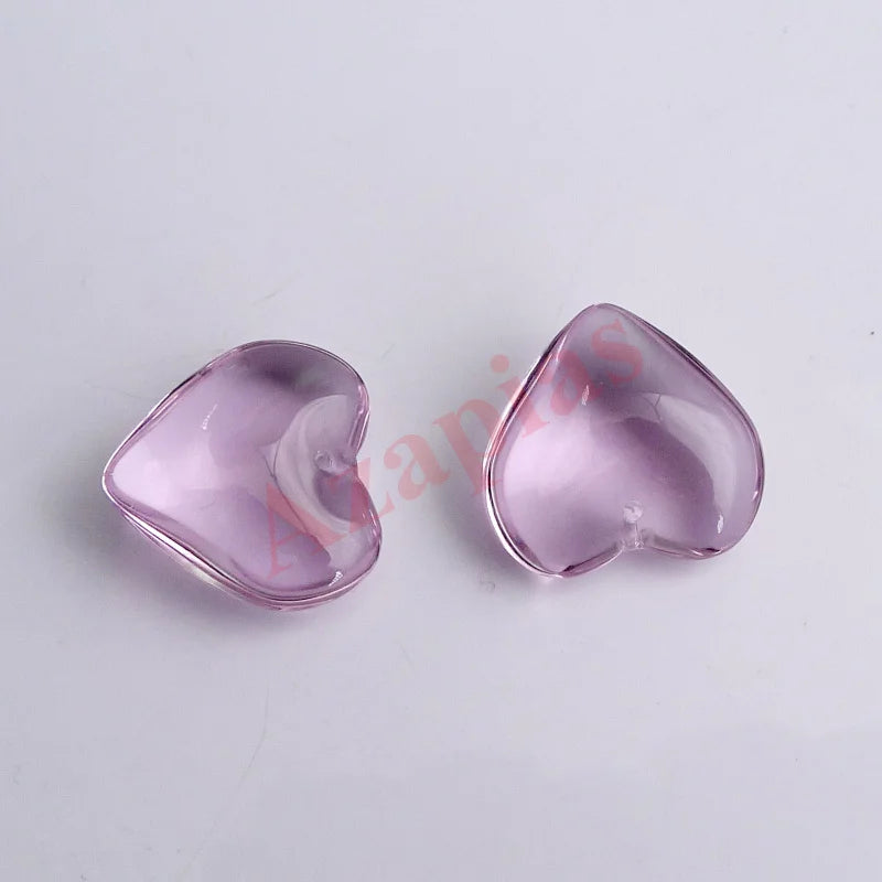 12pcs Wholesale AAA Top Quality 35mm Crystal Heart Love Pendant Mill Finish Light Azure Earrings Jewelry Necklace Free Shipping