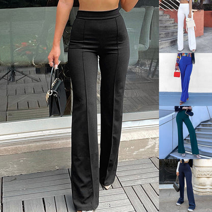 Cargo Pants Women High Waist Casual Work Pants Solid Stretch High Waist Straight Trousers Cargo Pants For Women Plus Size