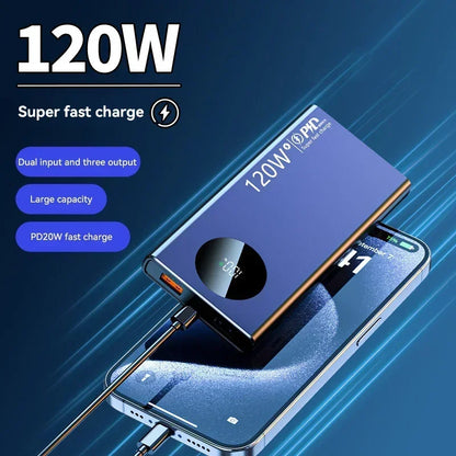 Xiaomi 120W 50000mAh High Capacity Power Bank Fast Charging Powerbank Portable Battery Charger For iPhone Samsung Huawei 2024