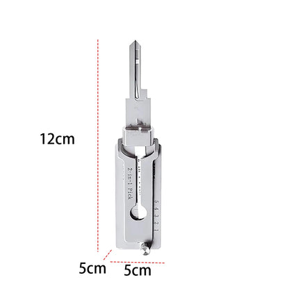 2-in-1 Key Decoder Stainless Steel Precision Tool O-ring Pickup Kit Hook Pickup Car Maintenance Hand Tool Maintenance Repair Kit