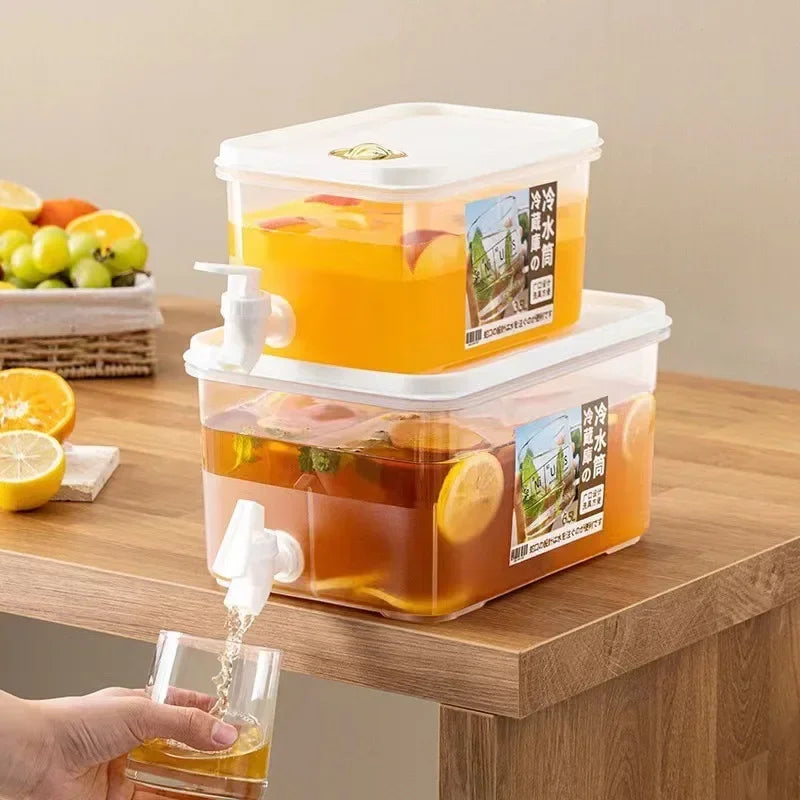 5L Cold Water Bucket with Faucet Refrigerator Jug Dispenser Water Kettle Summer Fruit Juice Drink Container Fridge Pots Pitcher