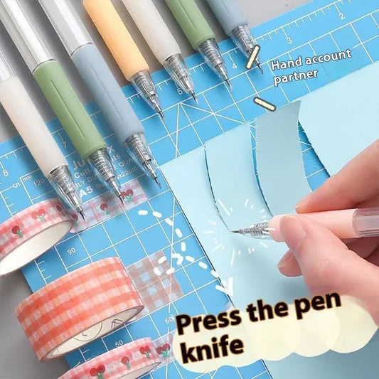 Paper Cut Knife Pen Refill Art Utility Knife Scrapbooking Cutting Tool DIY School Craft Cutter Supplies