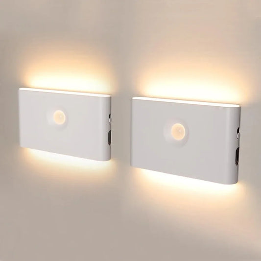 1/2 Piece Night Light with Motion Sensor, LED Night Light Rechargeable, 3 Modes,  Suitable for Room, Corridor, Kitchen, Bedroom