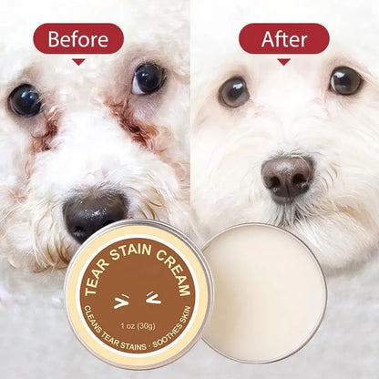 Tear Stain Remover Balm 30g Dog Eye Stain Remover Eyes Wipe Cream for Dogs and Cats Eye Care Gently Cleanses Restores Sparkling