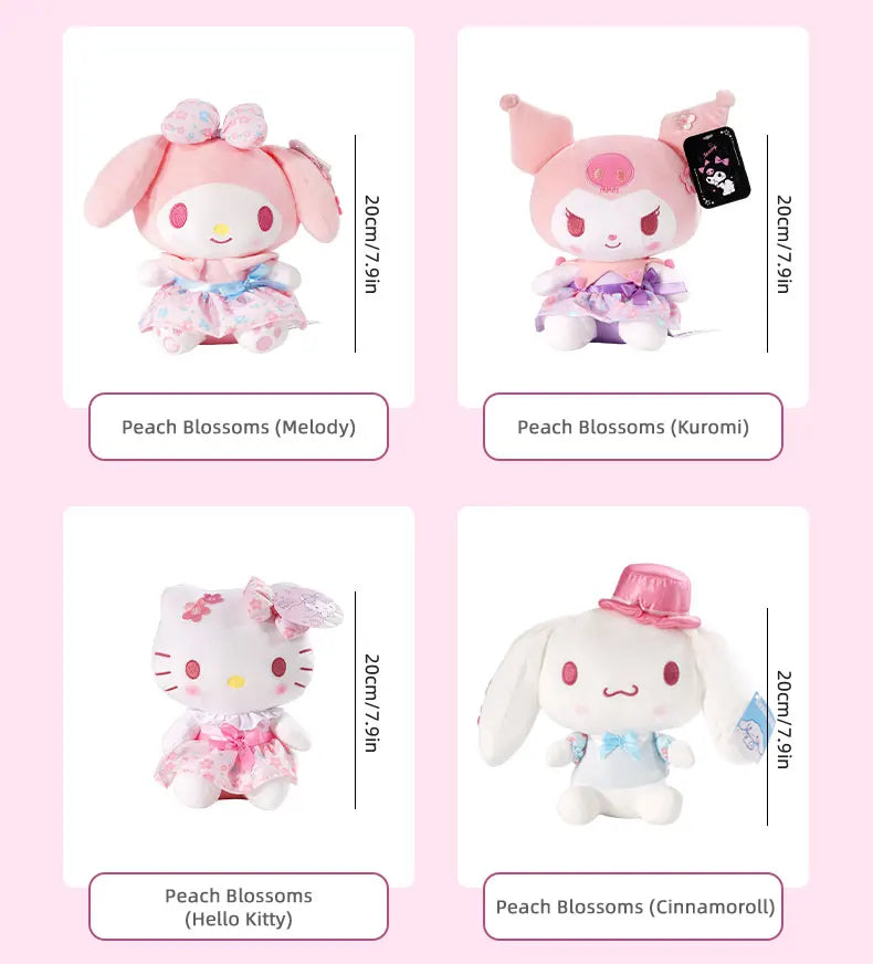 Sanrio Hello Kitty Kuromi Melody Cinnamoroll Set Series Plush Toy Cartoon & Cute Children's Toy Soft And Comfortable Doll Gift