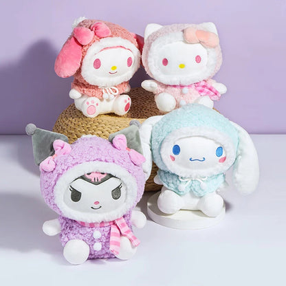 Sanrio Hello Kitty Kuromi Melody Cinnamoroll Set Series Plush Toy Cartoon & Cute Children's Toy Soft And Comfortable Doll Gift