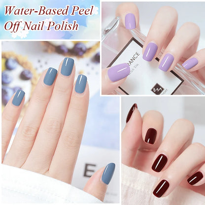 10ml Water-Based Peel Off Nail Gel Polish No Need Lamp 40 Colors Classic Fashion Nail Supplies Varnish Nail Art For Manicure DIY