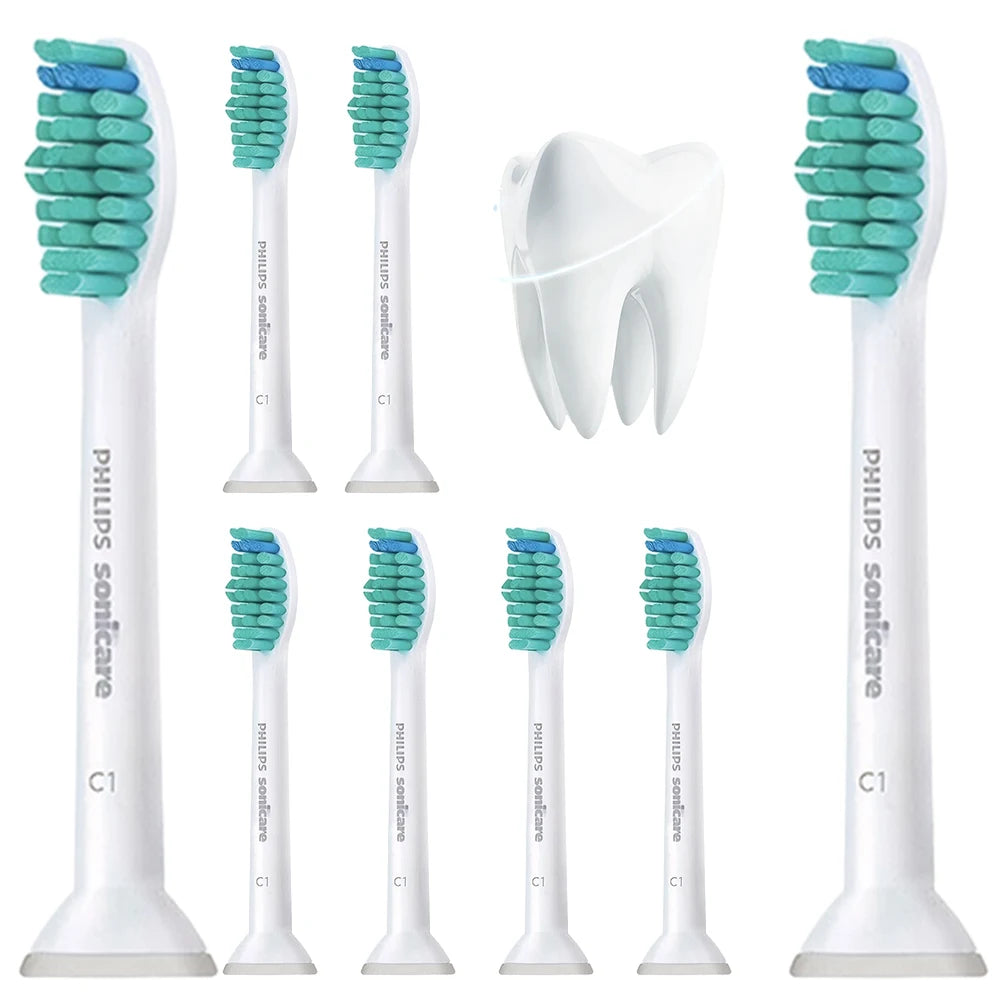 8 Pack Replacement Toothbrush Heads White Electric Toothbrush Brush Head Exceptional Clean for Philips Sonicare C1 Pro Results