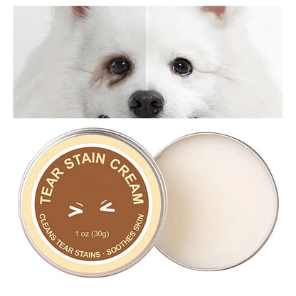 Tear Stain Remover Balm 30g Dog Eye Stain Remover Eyes Wipe Cream for Dogs and Cats Eye Care Gently Cleanses Restores Sparkling