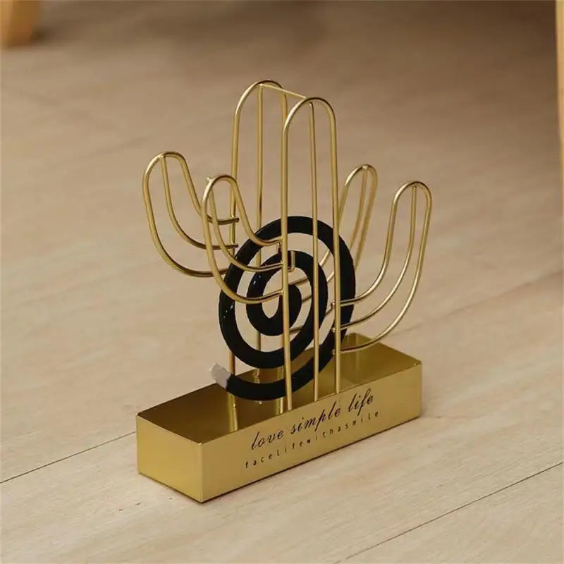 Cactus Iron Mosquito Coil Holder Mosquito Repellent Incense Rack Hanging Fireproof Sandalwood Incense Plate Ornaments