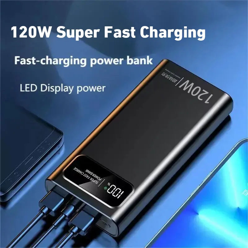 Xiaomi 200000mAh Power Bank 120W Super Fast Charging External Battery Charger PD 20W Power Bank for iPhone 13 14 Pro Samsung