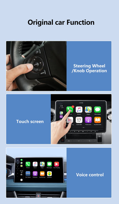 2024 New Wireless Carplay Android Auto Wireless Adapter Smart Dongle 2in 1 5G Wifi&Bluetooth 5 For Wired CP AA Connect Plug&Play