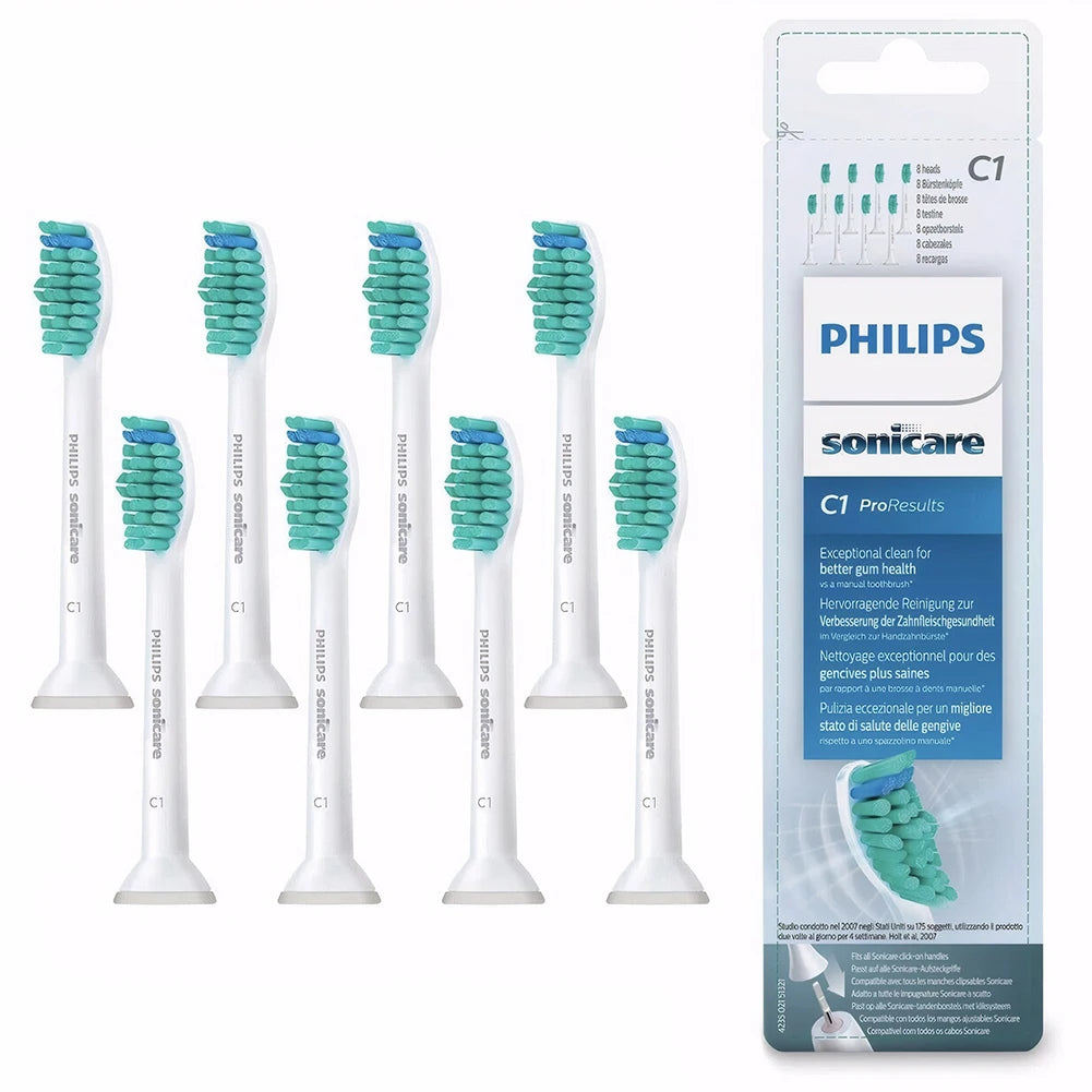 8 Pack Replacement Toothbrush Heads White Electric Toothbrush Brush Head Exceptional Clean for Philips Sonicare C1 Pro Results