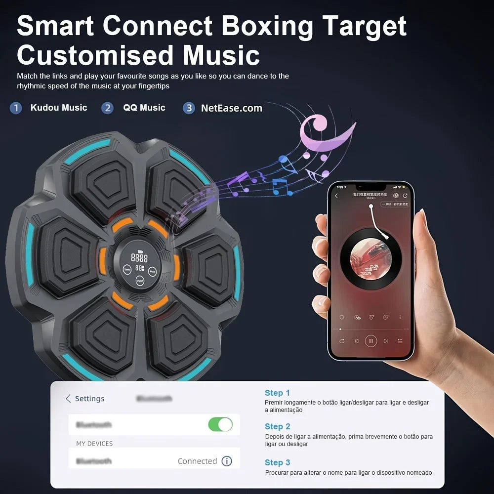 Smart Music Boxing Machine With Boxing Gloves Wall-Mounted Punching Trainer For Adults Kids Bluetooth-compatible Boxing Equipmen