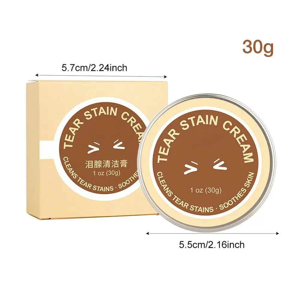 Tear Stain Remover Balm 30g Dog Eye Stain Remover Eyes Wipe Cream for Dogs and Cats Eye Care Gently Cleanses Restores Sparkling