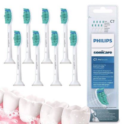 8 Pack Replacement Toothbrush Heads White Electric Toothbrush Brush Head Exceptional Clean for Philips Sonicare C1 Pro Results