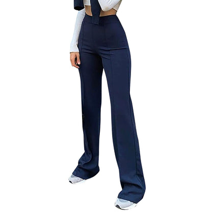 Cargo Pants Women High Waist Casual Work Pants Solid Stretch High Waist Straight Trousers Cargo Pants For Women Plus Size