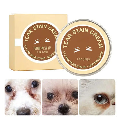 Tear Stain Remover Balm 30g Dog Eye Stain Remover Eyes Wipe Cream for Dogs and Cats Eye Care Gently Cleanses Restores Sparkling