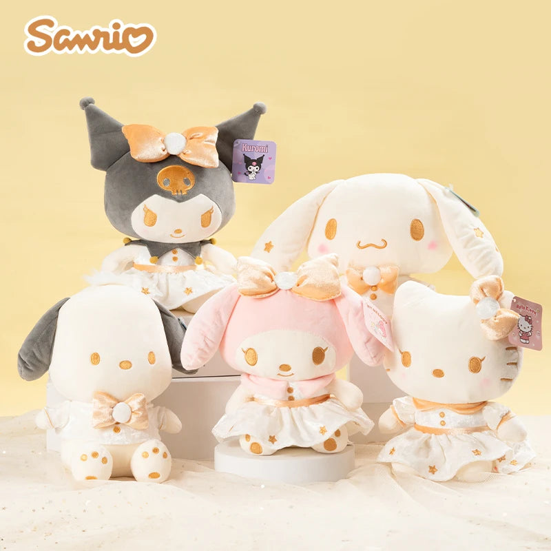 Sanrio Hello Kitty Kuromi Melody Cinnamoroll Set Series Plush Toy Cartoon & Cute Children's Toy Soft And Comfortable Doll Gift