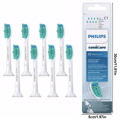 8 Pack Replacement Toothbrush Heads White Electric Toothbrush Brush Head Exceptional Clean for Philips Sonicare C1 Pro Results