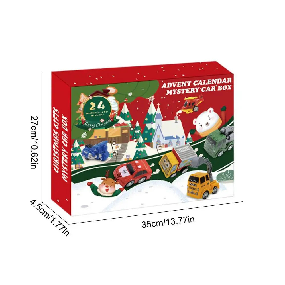 Christmas Calendar Countdown Advent Calendar With Drawers Car Advent Calendar For Kids Car Toys 24 Days Christmas Gift blind box