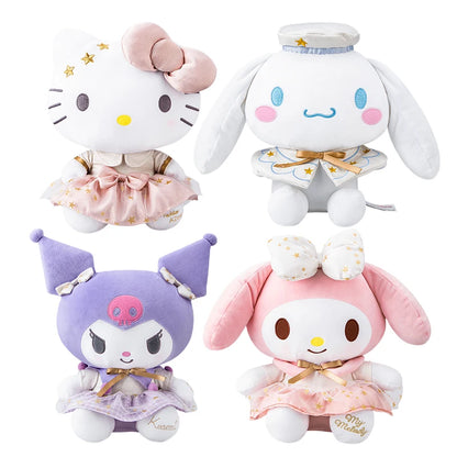 Sanrio Hello Kitty Kuromi Melody Cinnamoroll Set Series Plush Toy Cartoon & Cute Children's Toy Soft And Comfortable Doll Gift