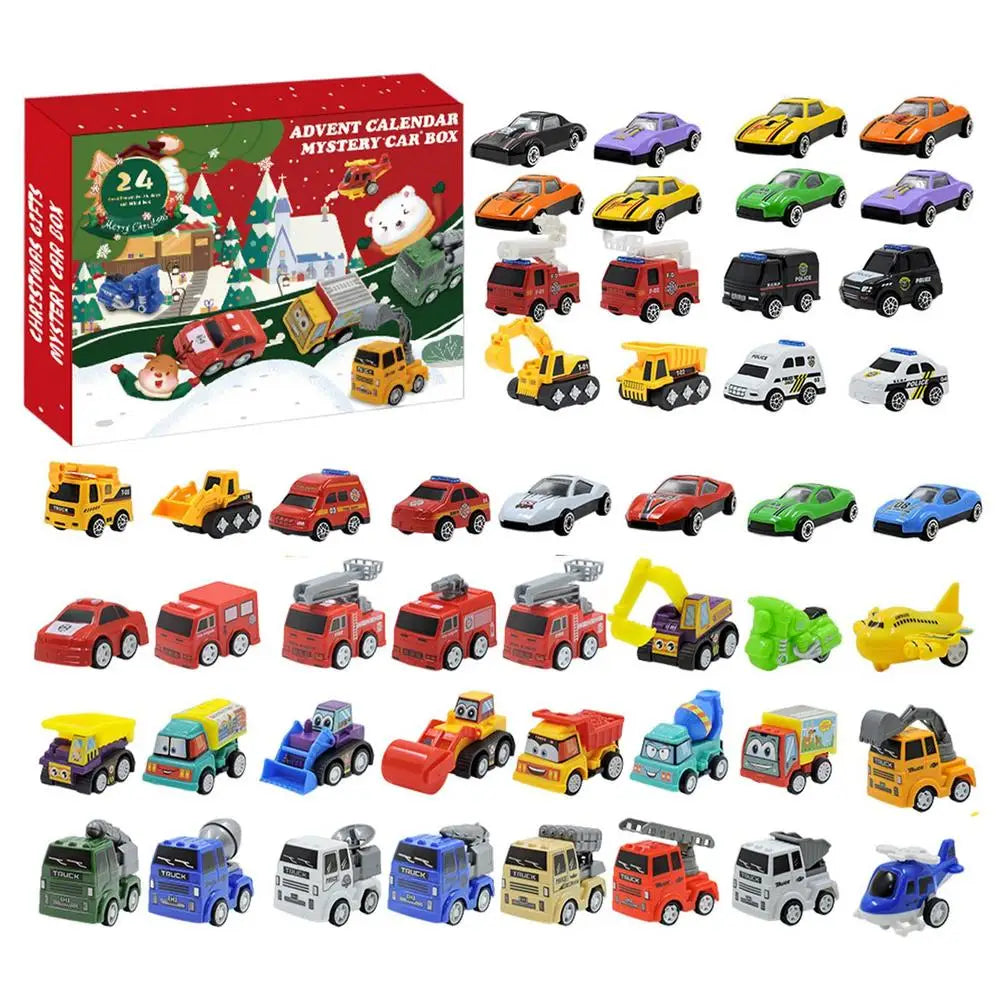 Christmas Calendar Countdown Advent Calendar With Drawers Car Advent Calendar For Kids Car Toys 24 Days Christmas Gift blind box