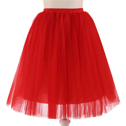 Elegant Women Tulle Skirt Korean Fashion Mesh Womens Pleated Knee Length Skirt Adult Tutu Dancing Skirt Green Party Faldas