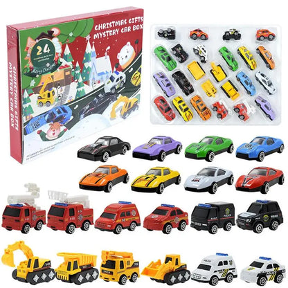 Christmas Calendar Countdown Advent Calendar With Drawers Car Advent Calendar For Kids Car Toys 24 Days Christmas Gift blind box