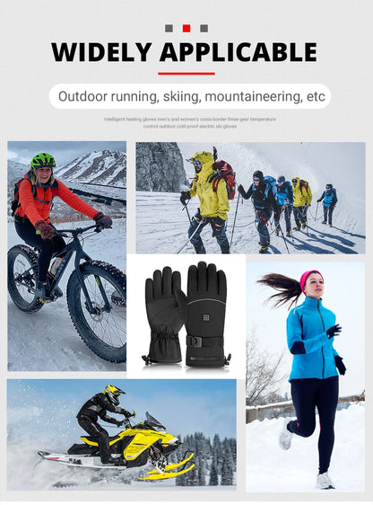 Heated Gloves Skiing Outdoor With Battery Case Non-slip Winter Warm  Heated Gloves Waterproof Gloves Touch Screen Motorcycle