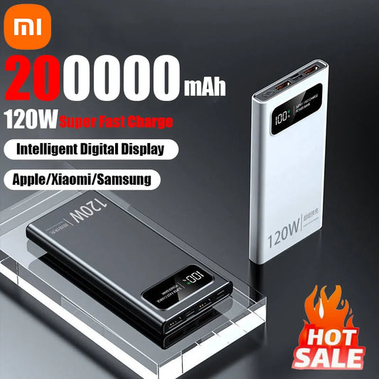 Xiaomi 200000mAh Power Bank 120W Super Fast Charging External Battery Charger PD 20W Power Bank for iPhone 13 14 Pro Samsung