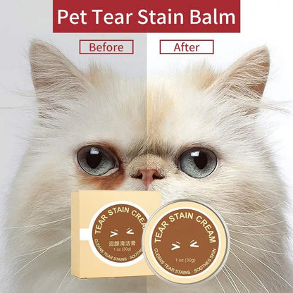 Tear Stain Remover Balm 30g Dog Eye Stain Remover Eyes Wipe Cream for Dogs and Cats Eye Care Gently Cleanses Restores Sparkling